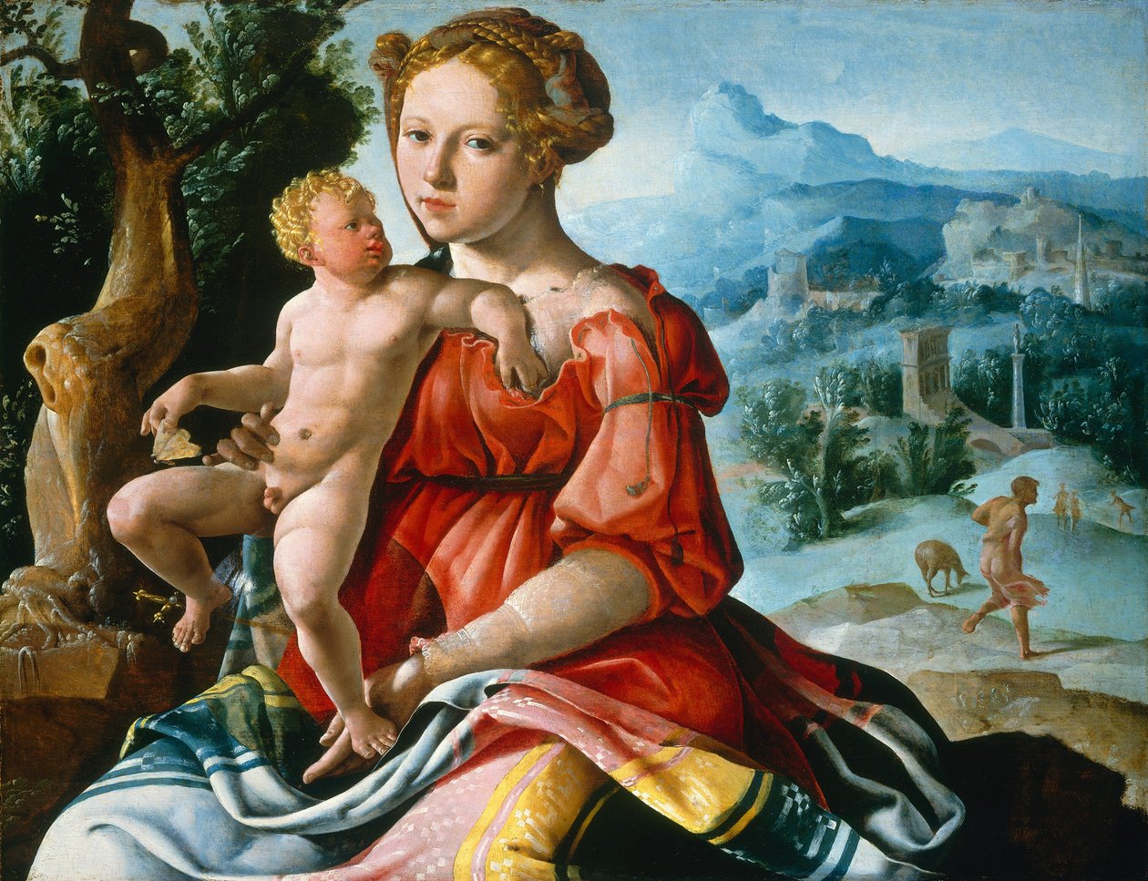 Resten på flugten til Egypten af Maerten van Heemskerck