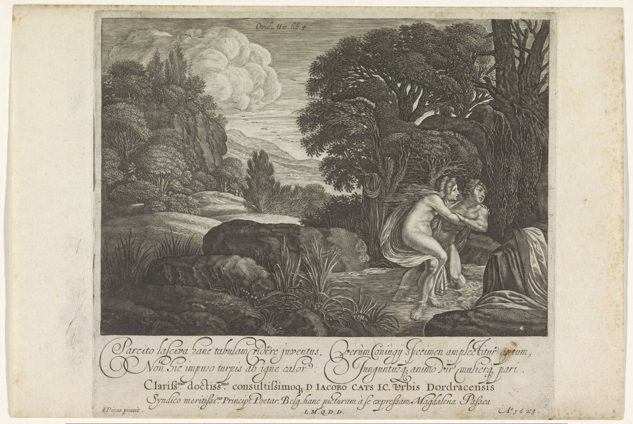 Salmacis og Hermaphroditus Metamorfosen van Ovidius (serietitel) af Magdalena van de Passe