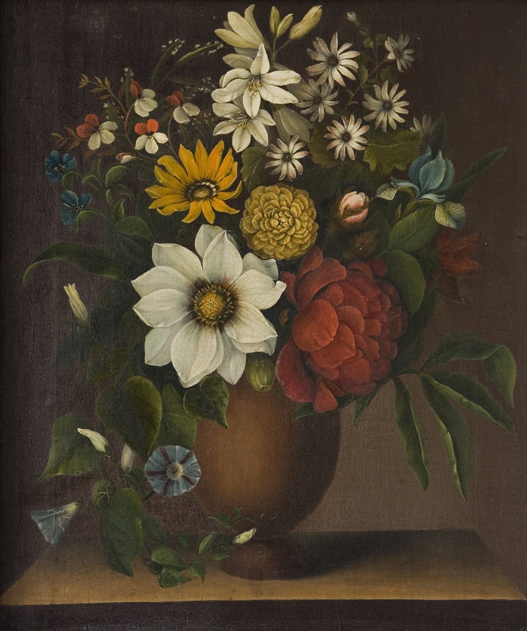 Vase med blomster af Magdalene Margrethe Bärens