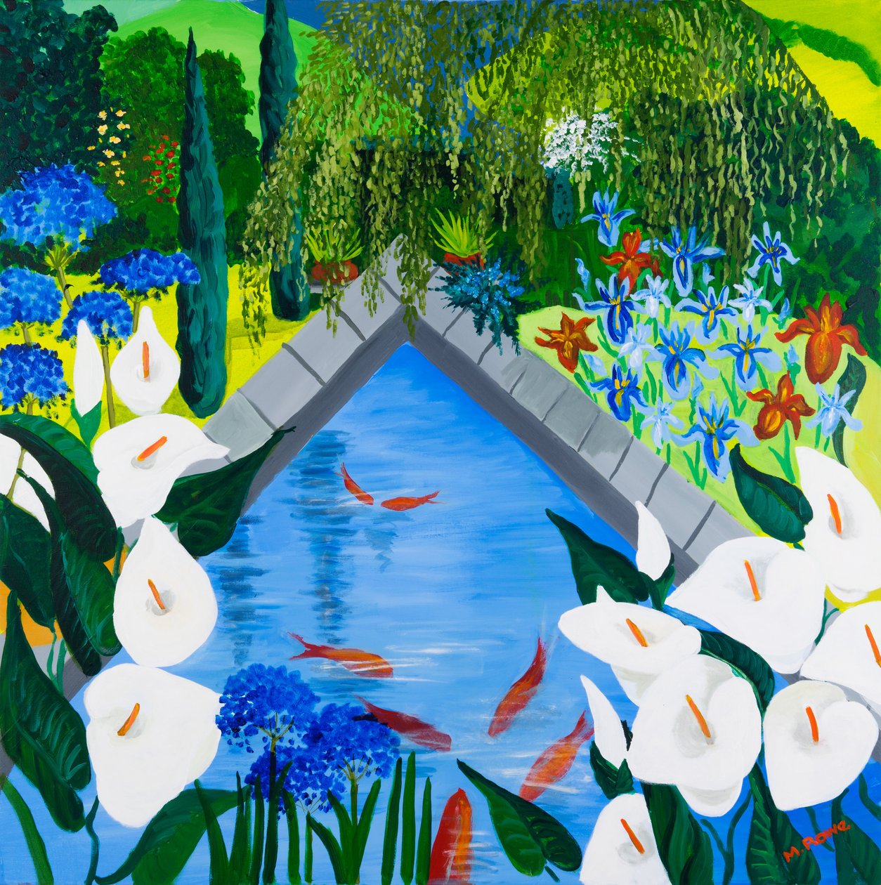 Arums by the Pond, 2013 af Maggie Rowe