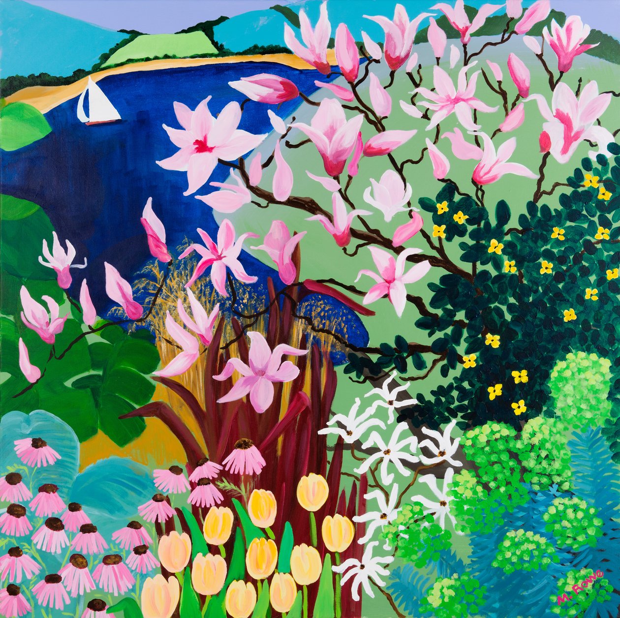 Magnolia i Salcombe, 2013 af Maggie Rowe