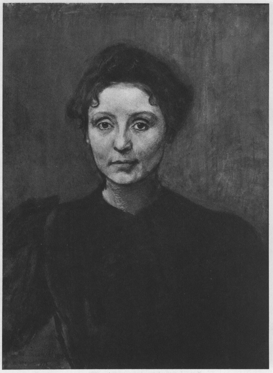 Fru M. Jouvray. Beskrivelse i henhold til kilde; sandsynligvis Madeleine Jouvray, fransk billedhugger, elev af Auguste Rodin og lærer af Edward Wittign af Magnus Enckell