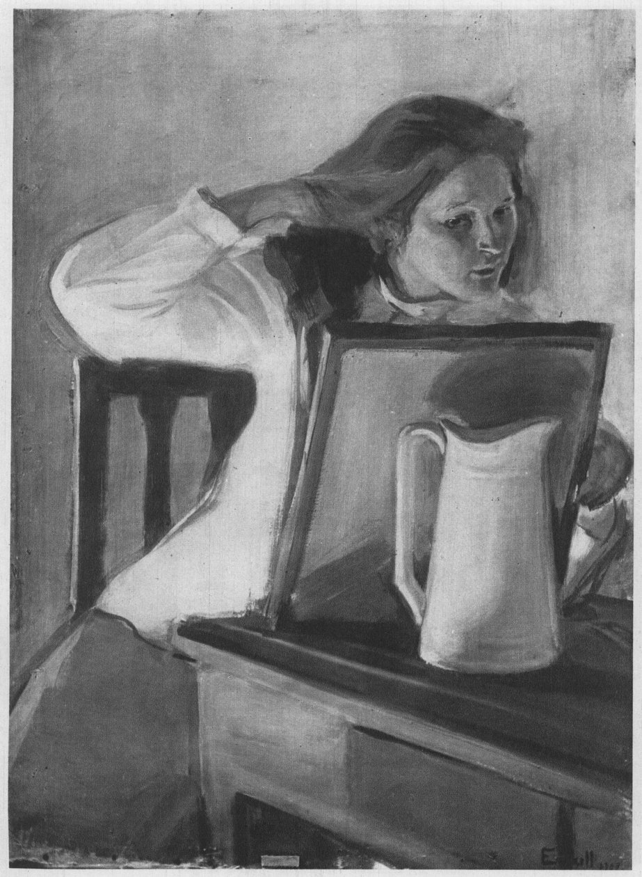 Foran spejlet. Beskrivelse i henhold til kilder af Magnus Enckell