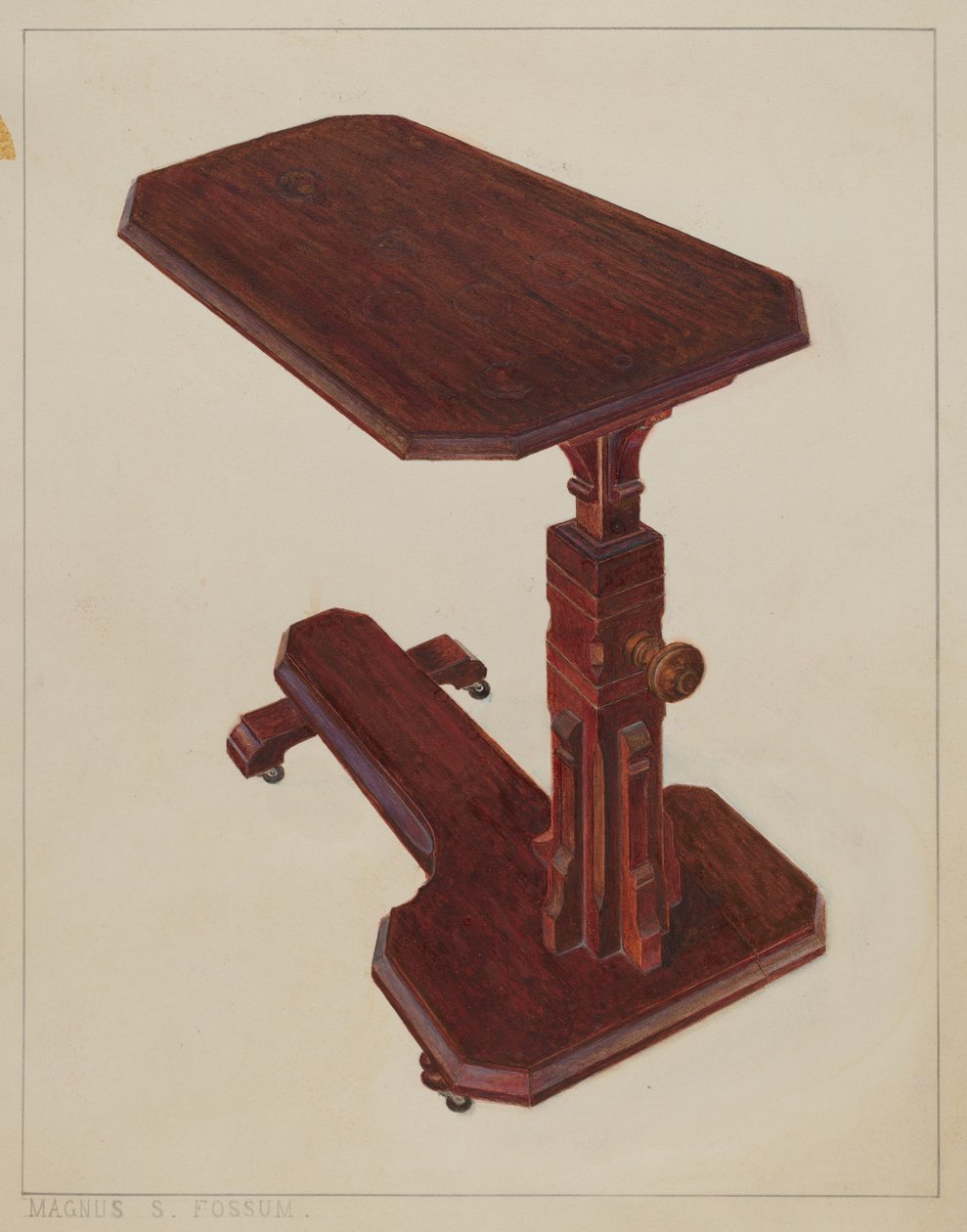 Ugyldigt sengebord, ca. 1936. af Magnus S. Fossum