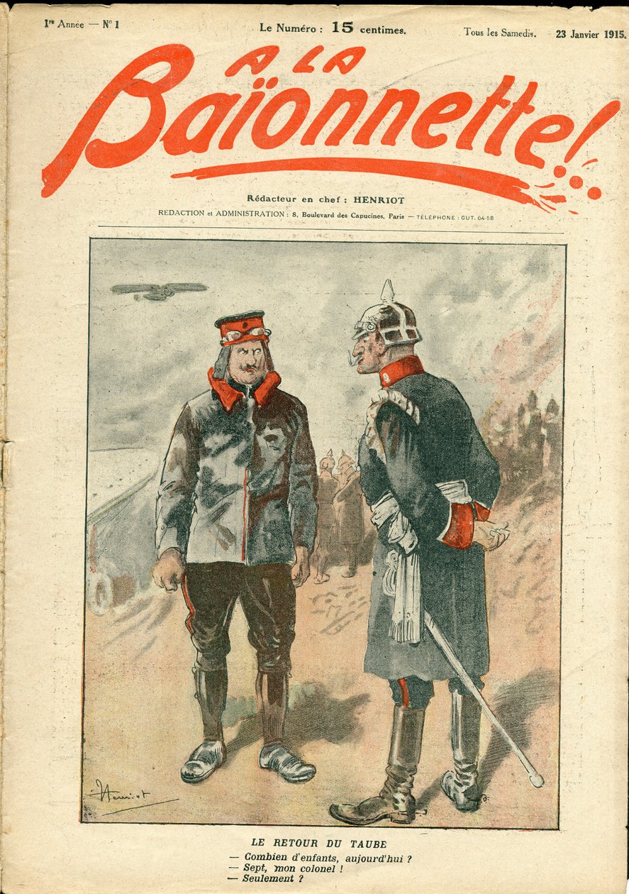 Cover af "" La Baionnette"", Satirical en Colours af Henri Maigrot