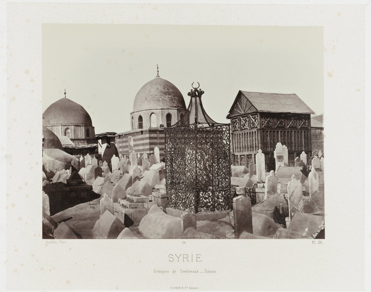 Se på en begraafplads i Damaskus (Syrien/Groups of Tombs - Damaskus) Gammel arkitektur: Egypten, Grækenland, Lilleasien: Fotoalbum (serietitel) af Maison Bonfils