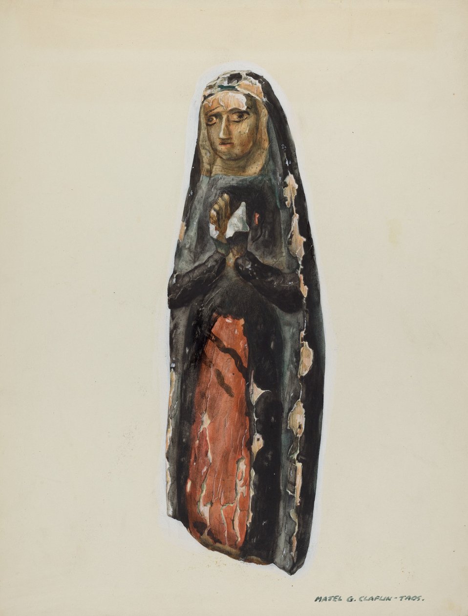 Bulto Virgin, ca. 1939. af Majel G. Claflin