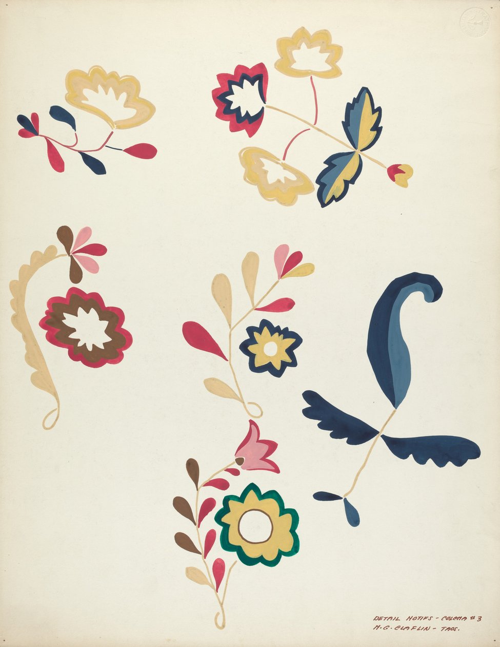 Design fra en foreslået portefølje, 19351942. af Majel G. Claflin