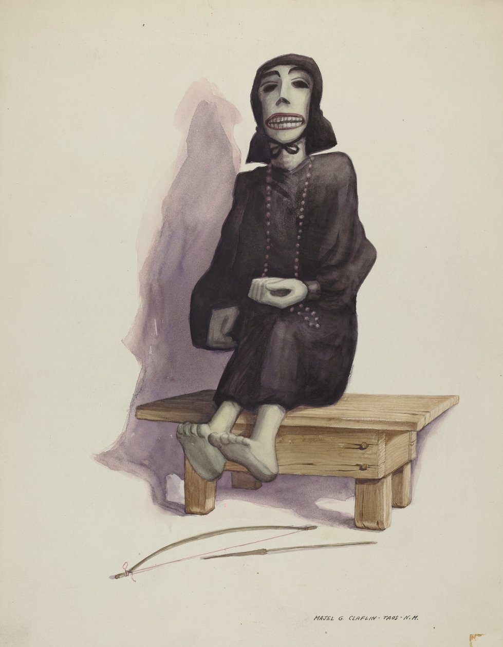 Dødsfigur Muerto, ca. 1937. af Majel G. Claflin