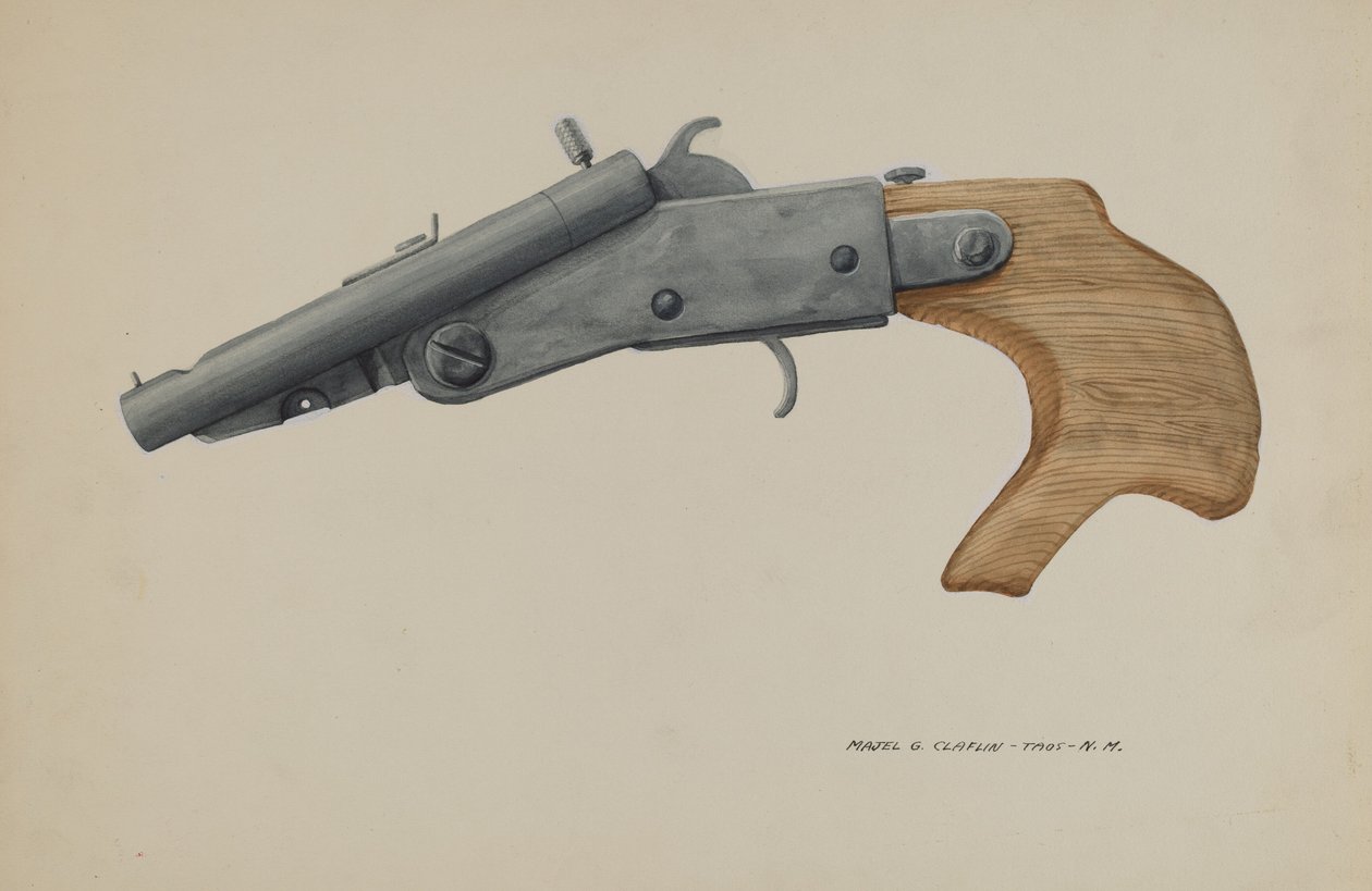 Pistol, 19351942. af Majel G. Claflin