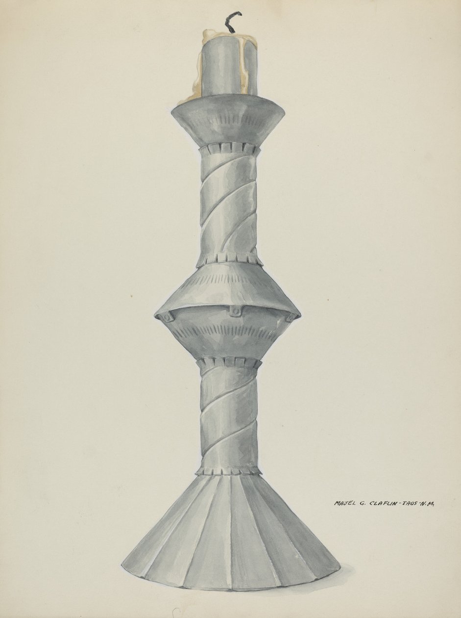 Penitente alter lysestage, ca. 1937. af Majel G. Claflin