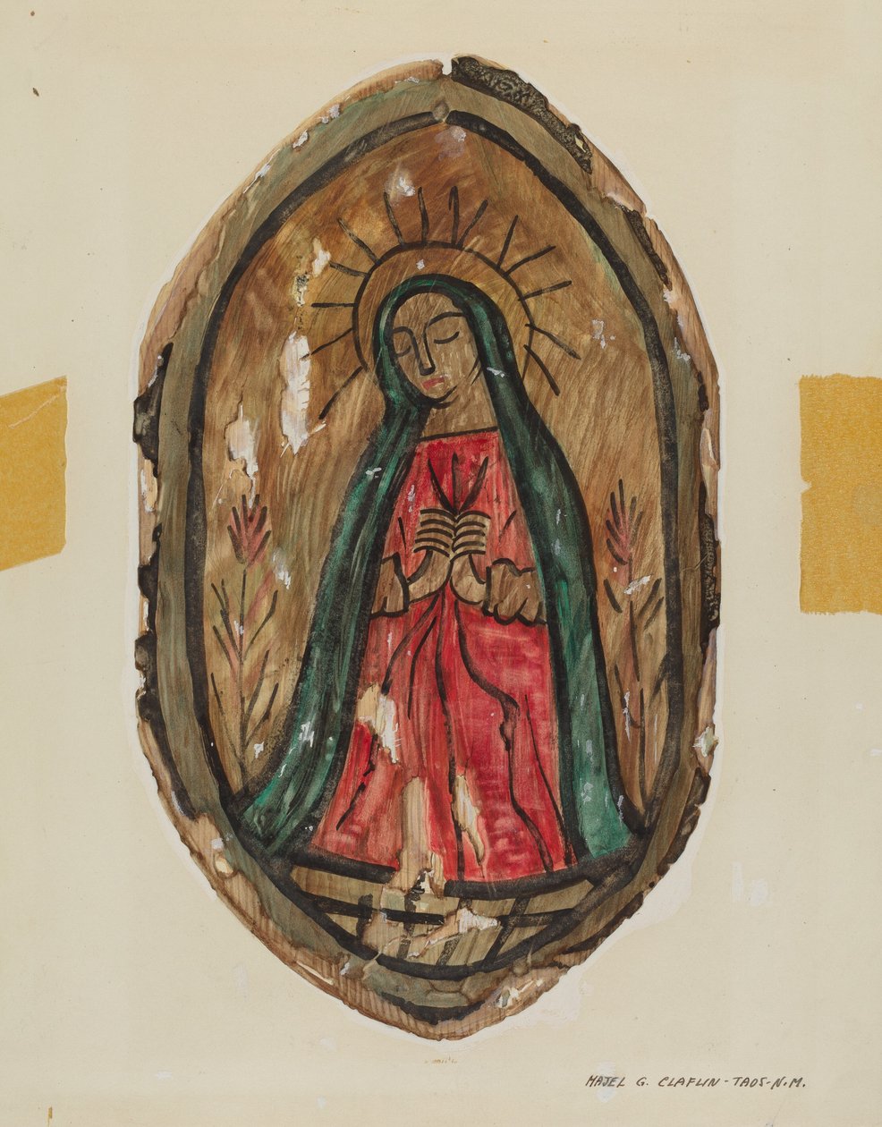 Altertavle - Santa Maria, ca. 1939. af Majel G. Claflin