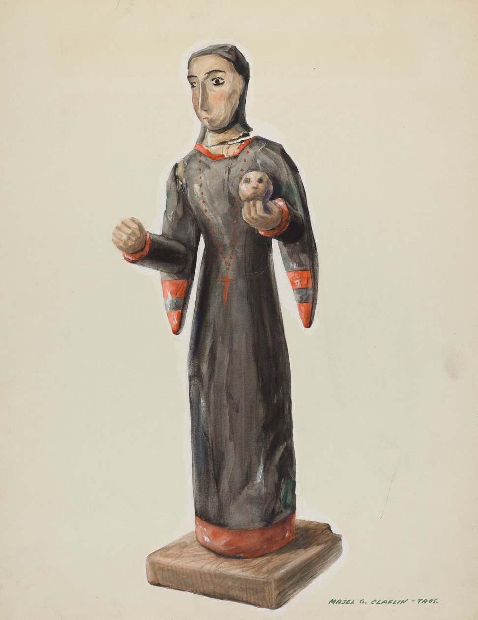 Santa Rita - Bulto, ca. 1938. af Majel G. Claflin