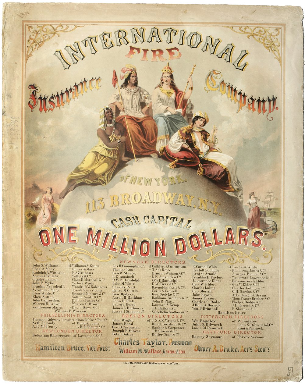 International Fire Insurance Company i New York, (litografi) af Major and Knapp Sarony