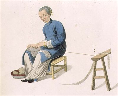 An Old Woman Twisting Cotton, tallerken 57 fra 
