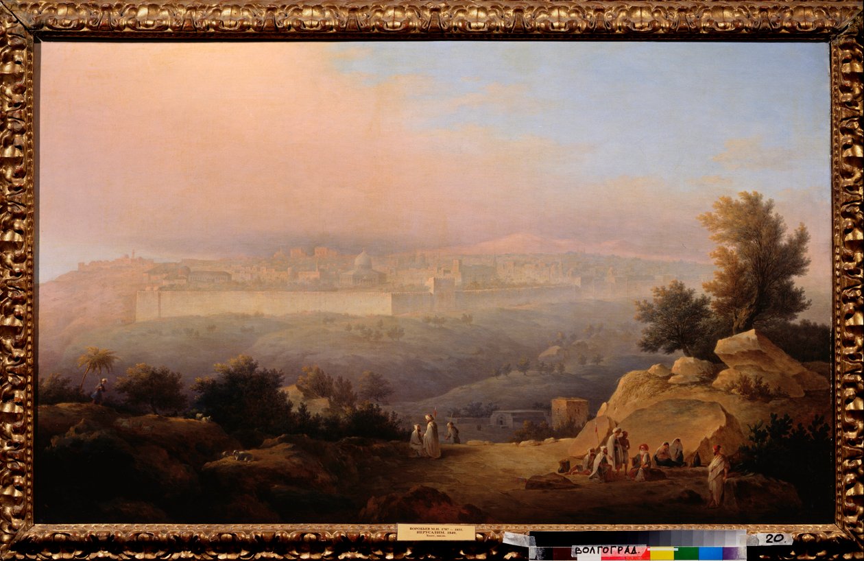 Jerusalem (Israel) (Jerusalem) - Maleri af Maxim Nikiphorovich Vorobyev (Vorobiev) (1787-1855), olie på lærred af Maksim Nikiforovich Vorobiev