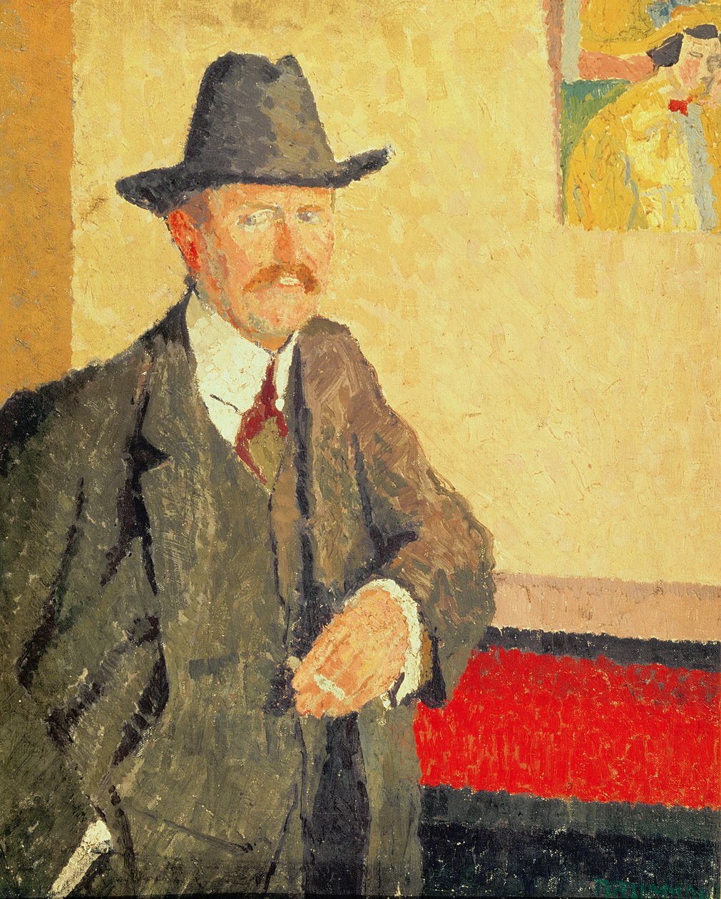 Portræt af Charles Ginner, ca.1911 af Malcolm Drummond