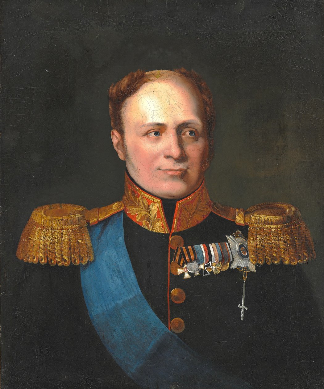 Portræt af zar Alexander I fra Rusland af Manner of George Dawe