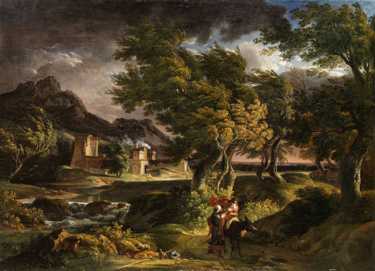 Tordenvejr landskab af Johann Christian Reinhart