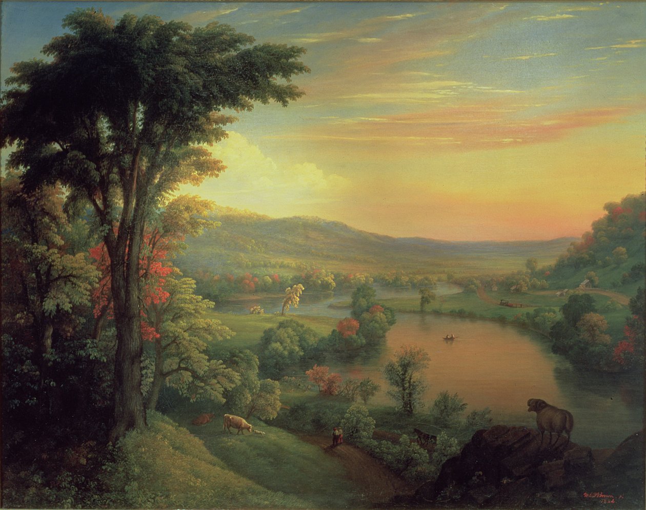Udsigt over Mohawk nær Little Falls, 1854 af Mannevillette Elihu Dearing Brown