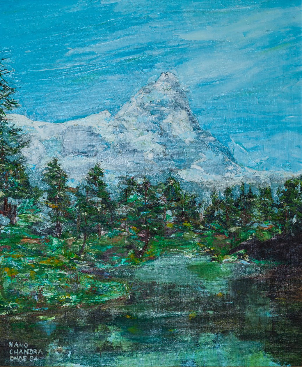 Mont Blanc eller Monte Bianco fra den italienske side af Mano Chandra Dhas