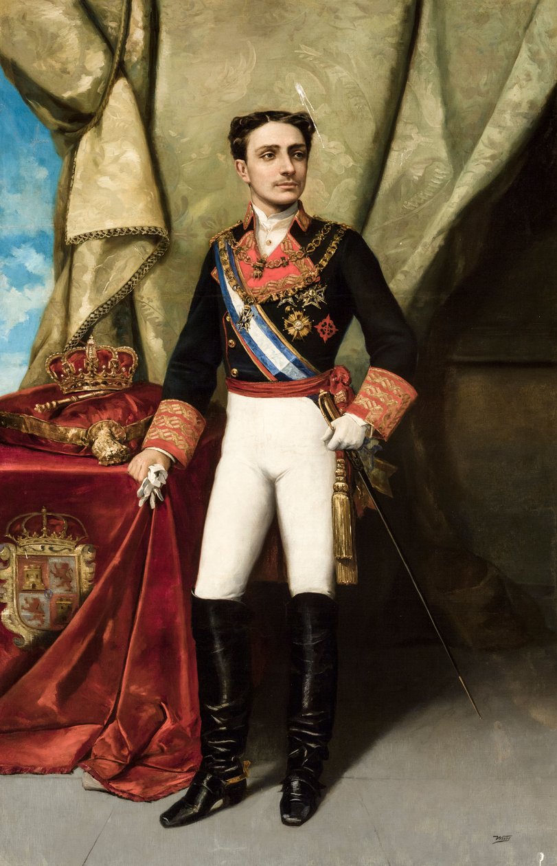 Alfonso XII af Spanien af Manuel Ussel de Guimbarda  