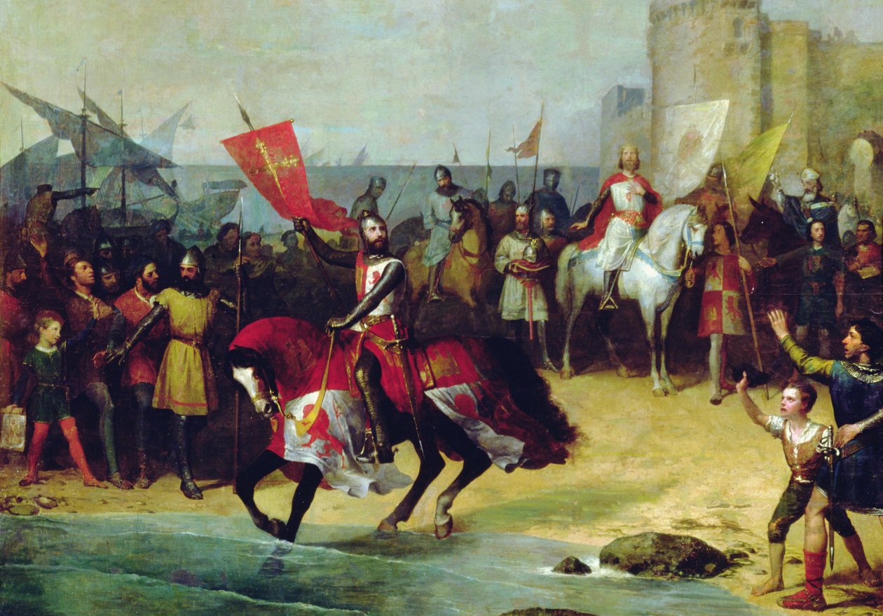 Generobringen af Cadiz i 1262 af Alfonso den Vise (olie på lærred) af Manuel Cabral y Aguado Bejarano