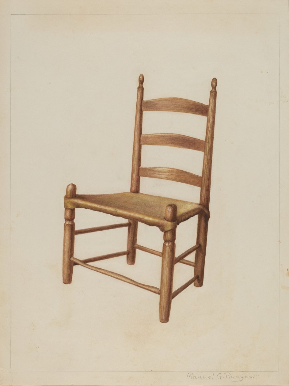 Spisestuestol, ca. 1938. af Manuel G. Runyan