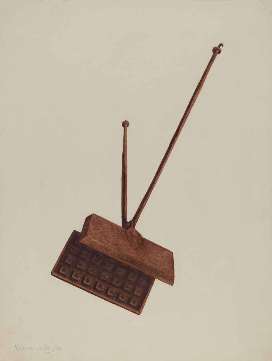 Pejs vaffeljern, ca. 1939. af Manuel G. Runyan