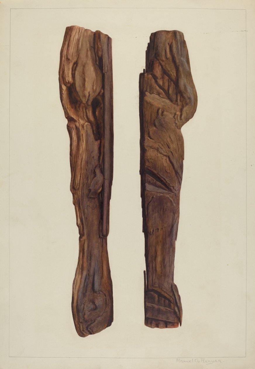 Three Notch Survey Mark, ca. 1938. af Manuel G. Runyan