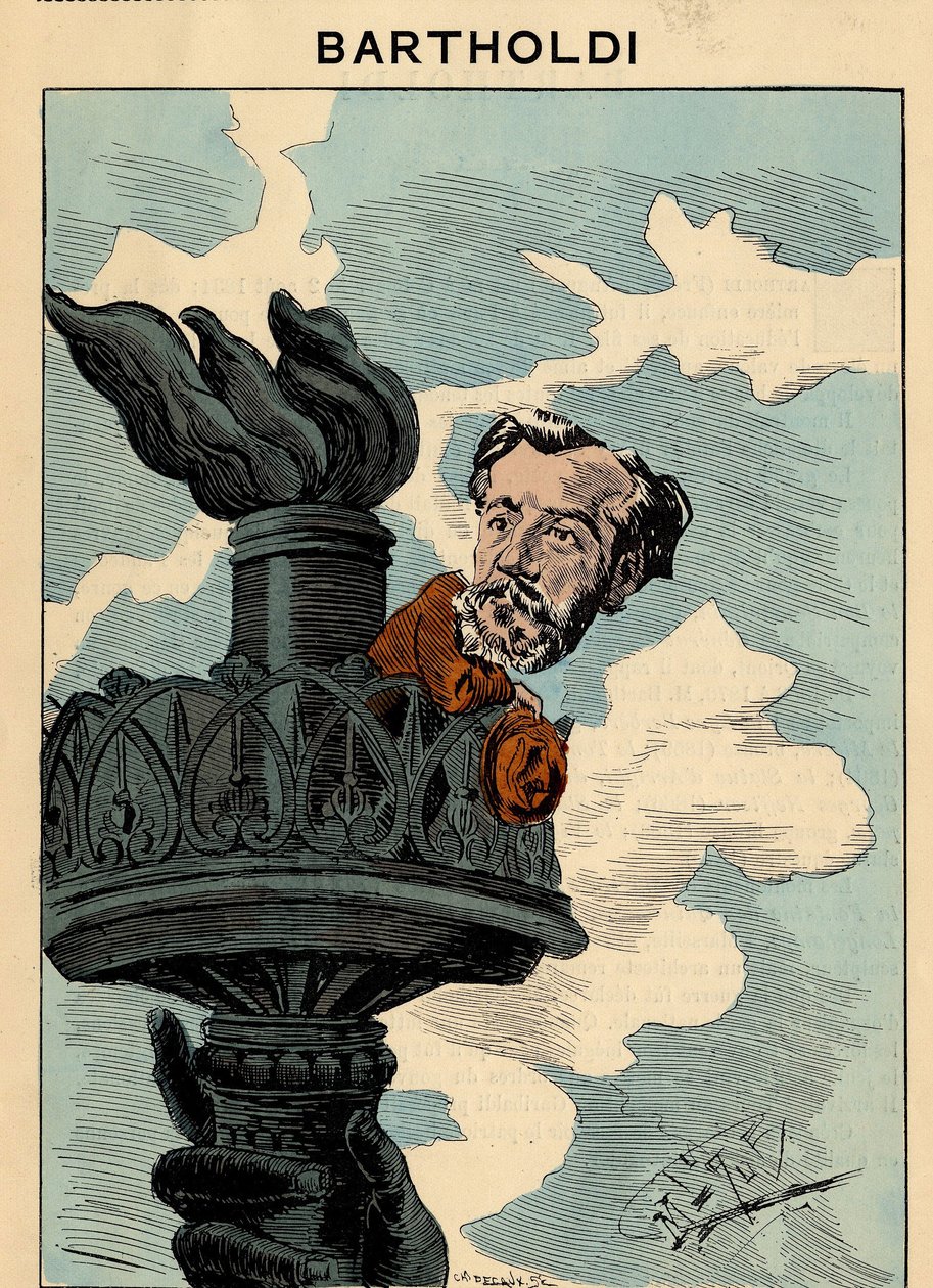 Forside til The Men of Today, nummer 305, illustration af Manuel Luque (1854-1919): Frihedsgudinden, Bartholdi Auguste (1834-1904) af Manuel Luque