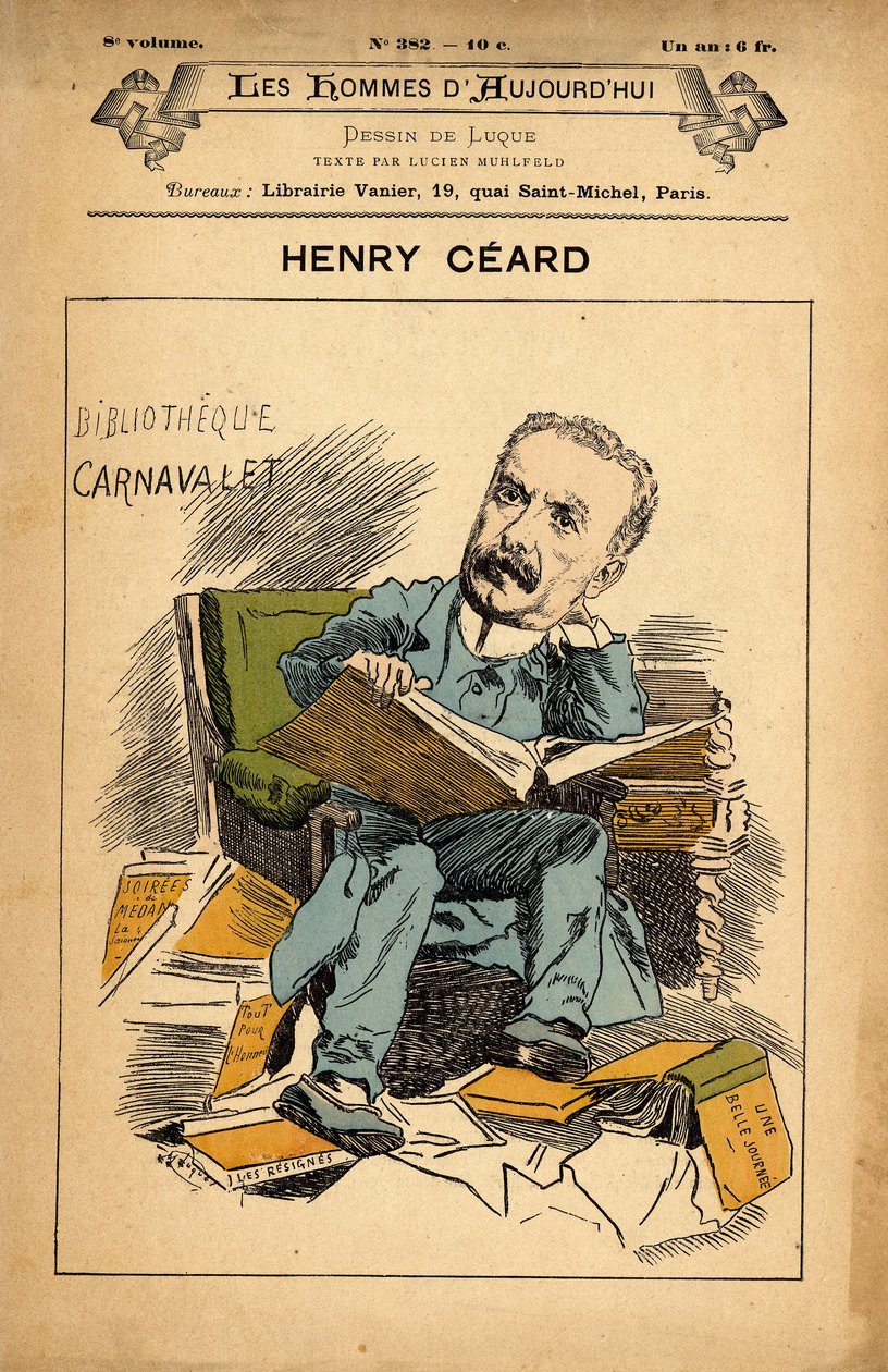 Forside til The Men of Today, nummer 382, ​​illustration af Manuel Luque (1854-1919): Carnavalet - Ceard Henry (1851-1924) af Manuel Luque