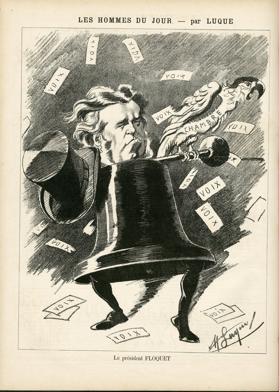 Illustration af Manuel Luque (1854-1919) til forsiden af La Caricature (1880) af Manuel Luque
