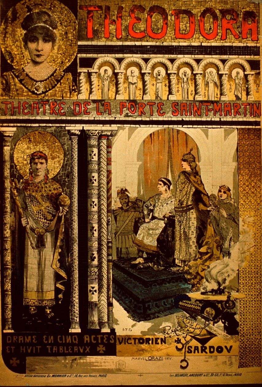 Theatre De La Porte Saint Martin plakat af Manuel Orazi