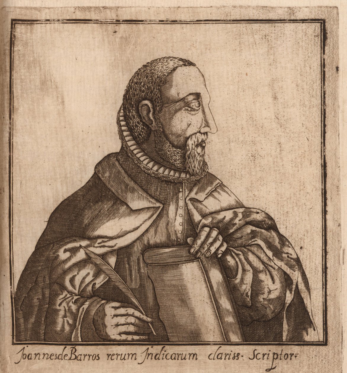 Portræt af João de Barros 1496-1570, 1624. af Manuel Severim de Faria