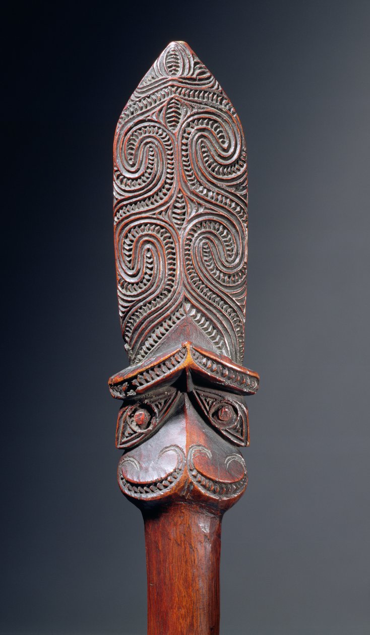Taiaha personale (træ) af Maori