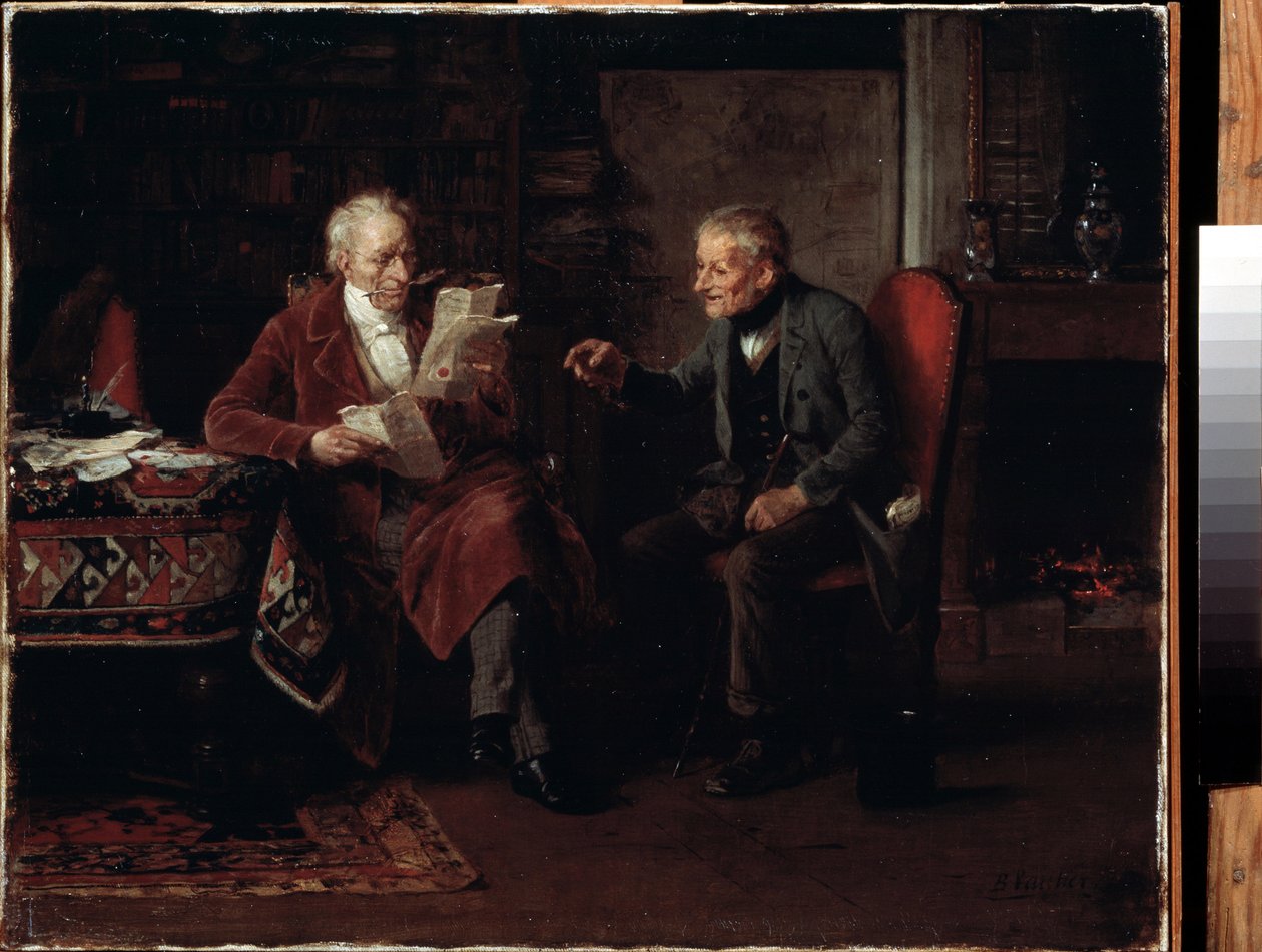 På advokatens kontor. Maleri af Marc Louis Benjamin Vautier l