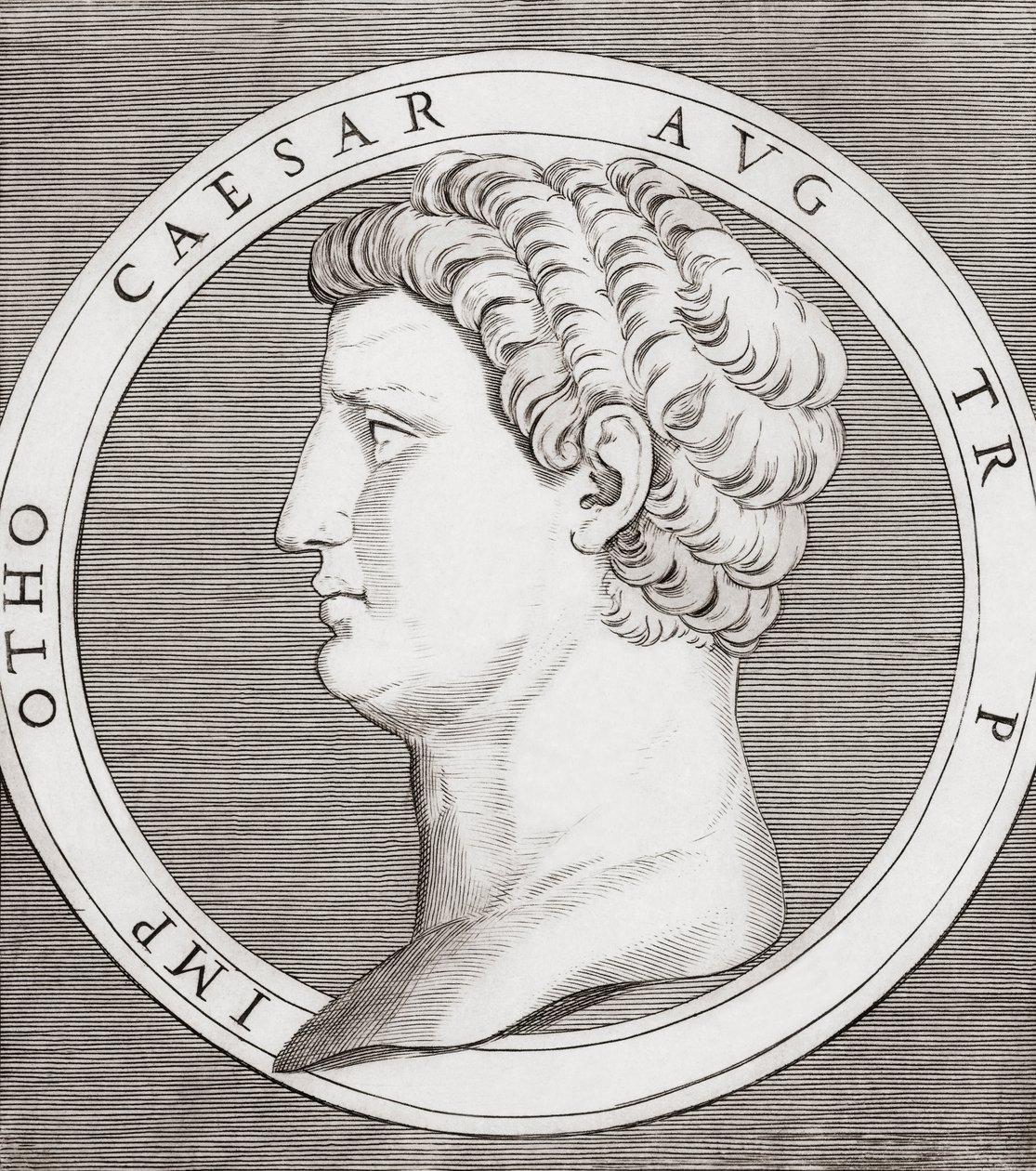 Otho, romersk kejser af Marcantonio (after) Raimondi