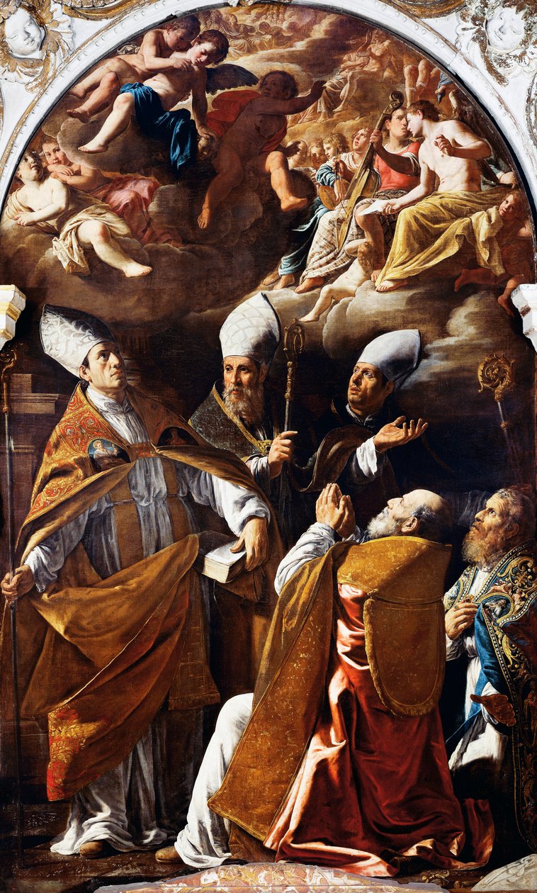 Fem biskopper martyrer af Marcantonio Bassetti