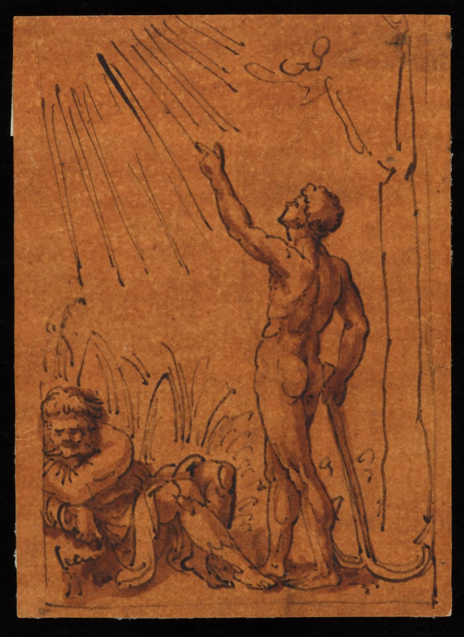 Allegori om solen og jorden af Marcantonio Raimondi