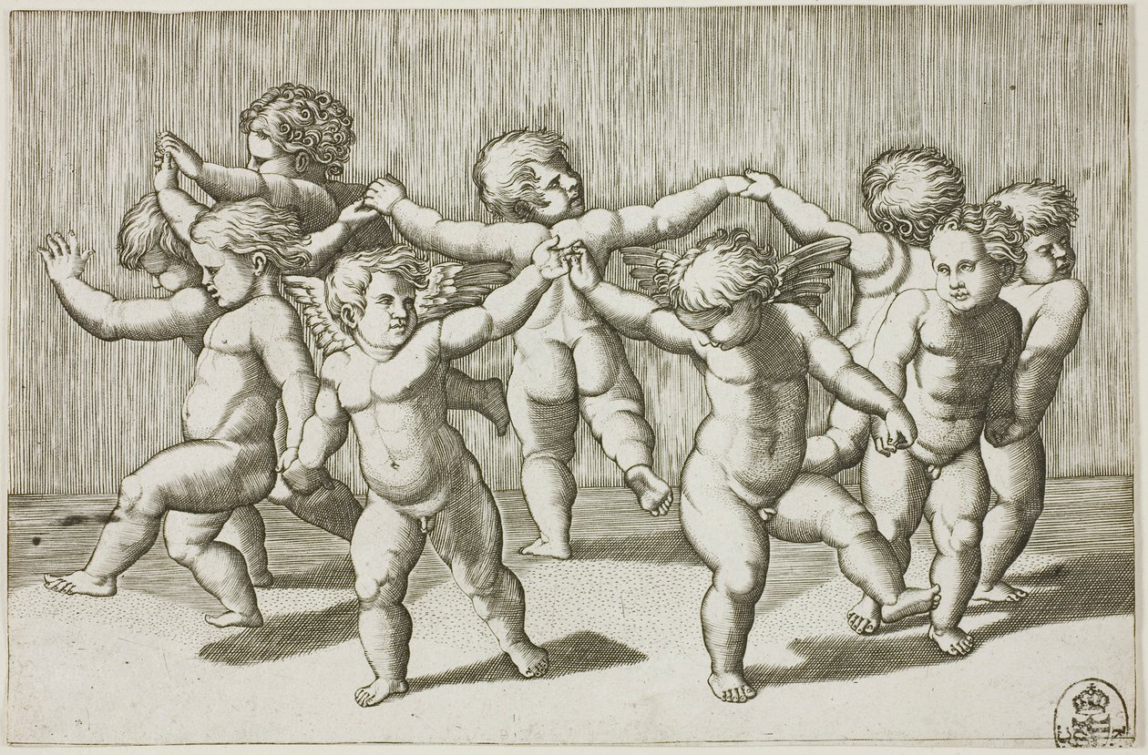 Amorernes dans af Marcantonio Raimondi