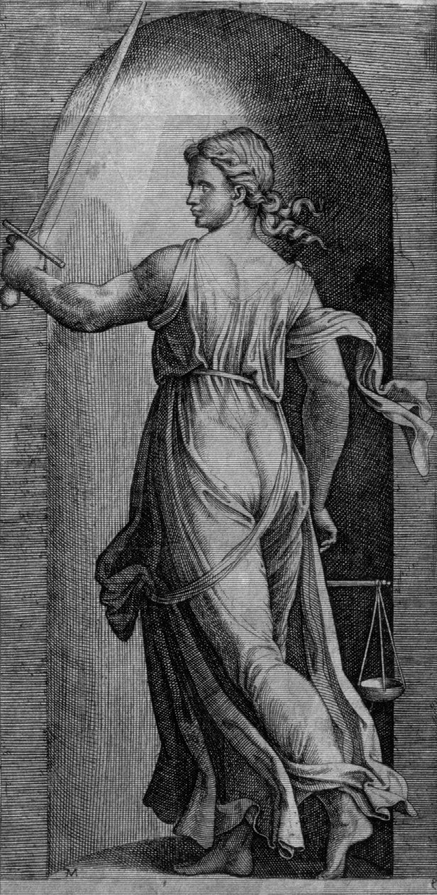 Retfærdighed af Marcantonio Raimondi