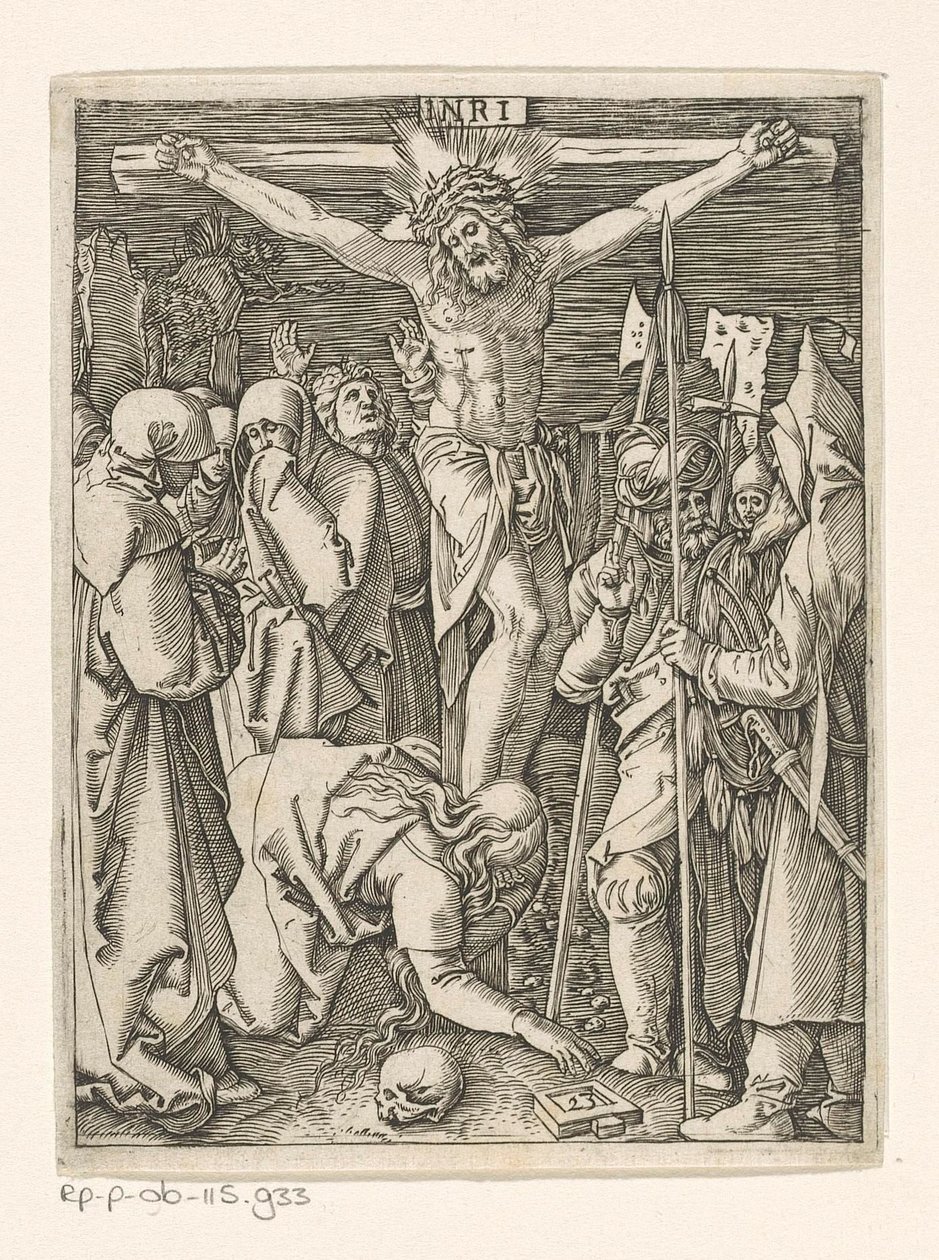 Korsfæstelse Passion of Christ (serietitel) af Marcantonio Raimondi
