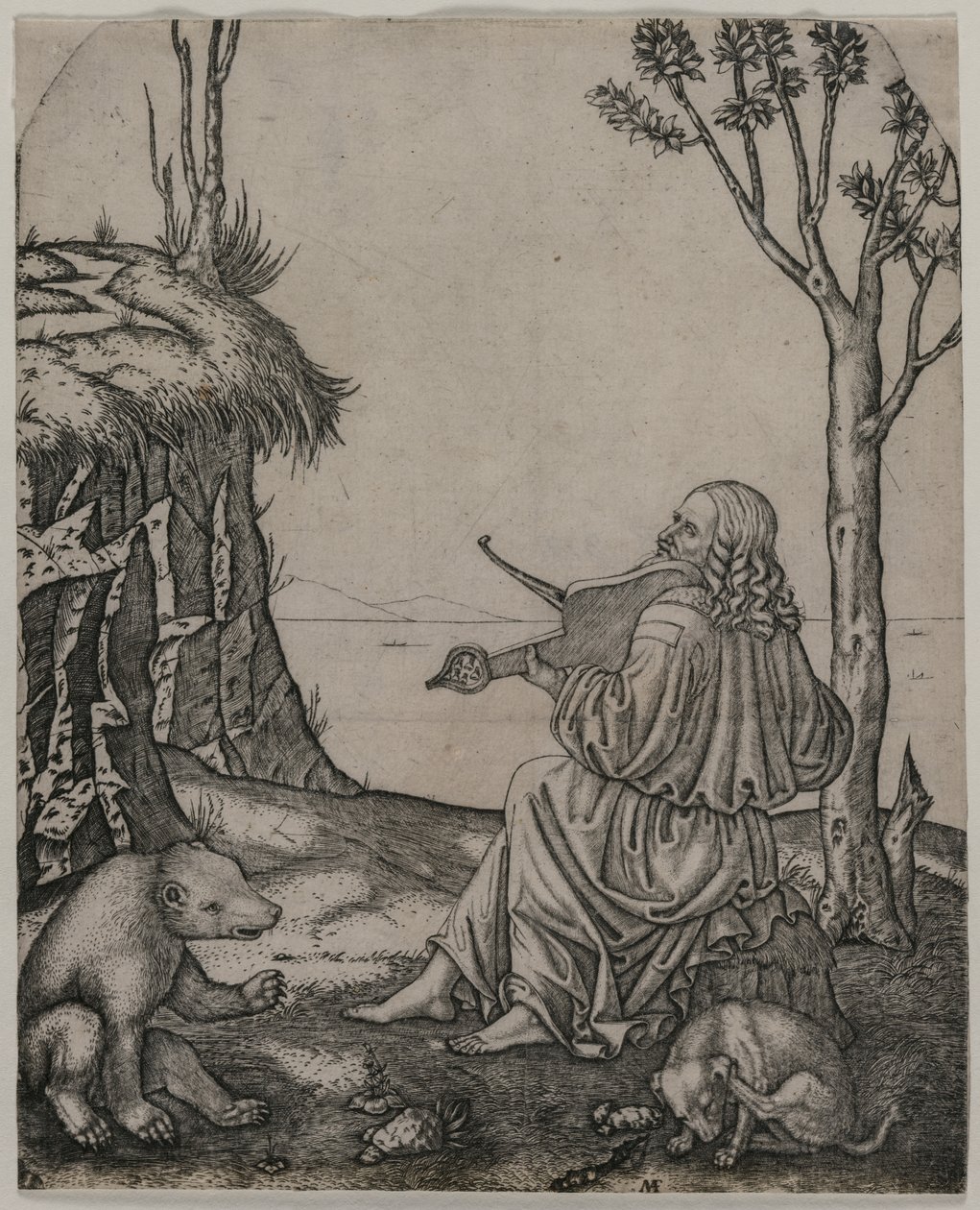 Orpheus charmerer dyrene af Marcantonio Raimondi