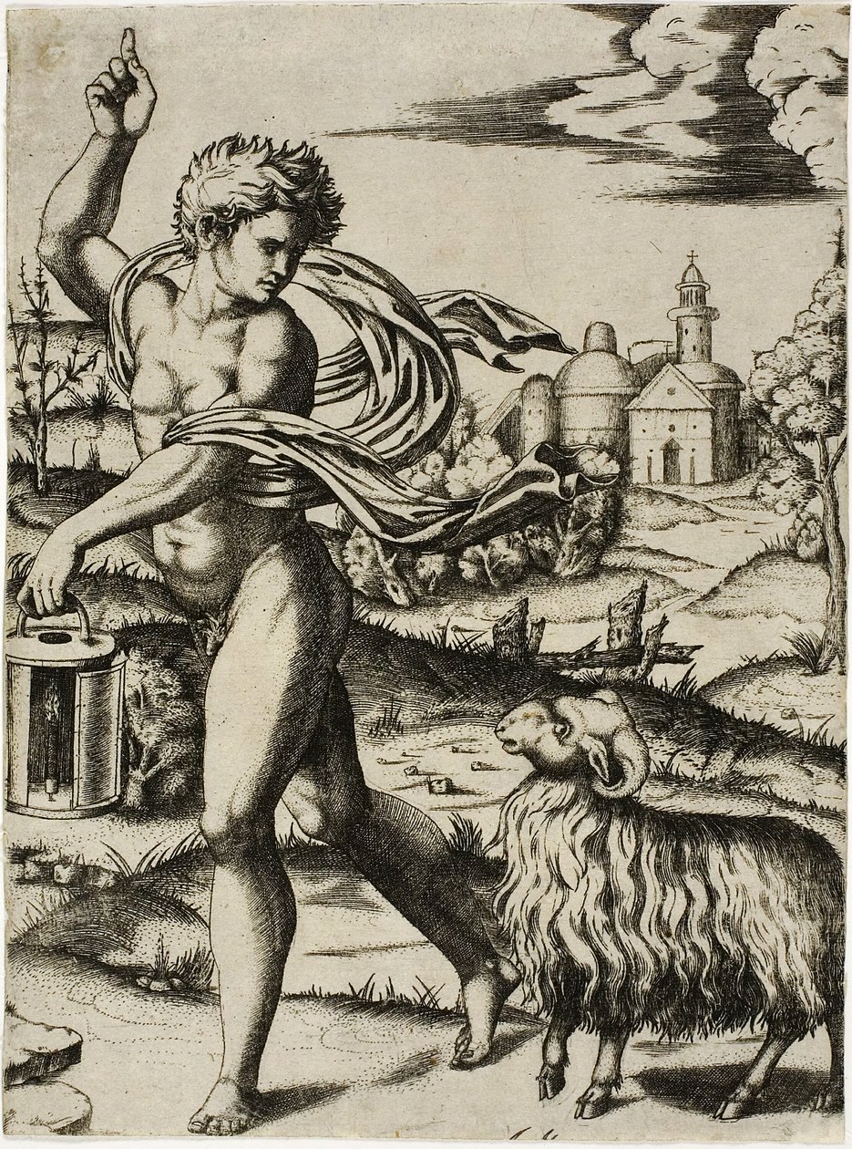 Vædderens tegn af Marcantonio Raimondi