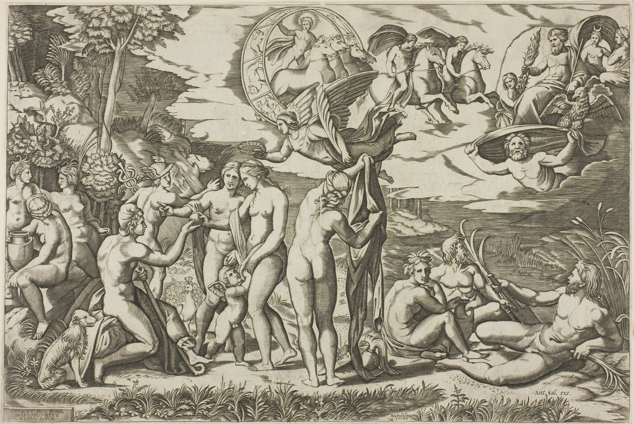 Paris-dommen af Marcantonio Raimondi