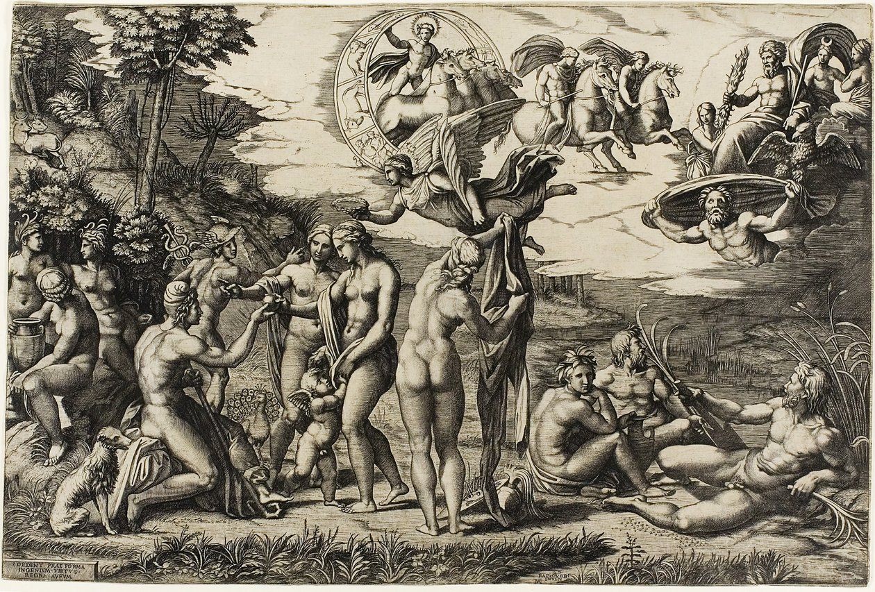 Paris-dommen af Marcantonio Raimondi