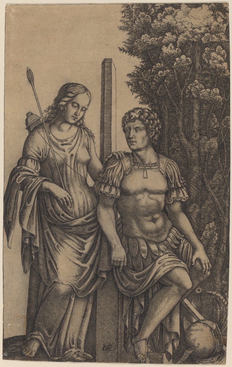 Venus viser sig for Æneas af Marcantonio Raimondi