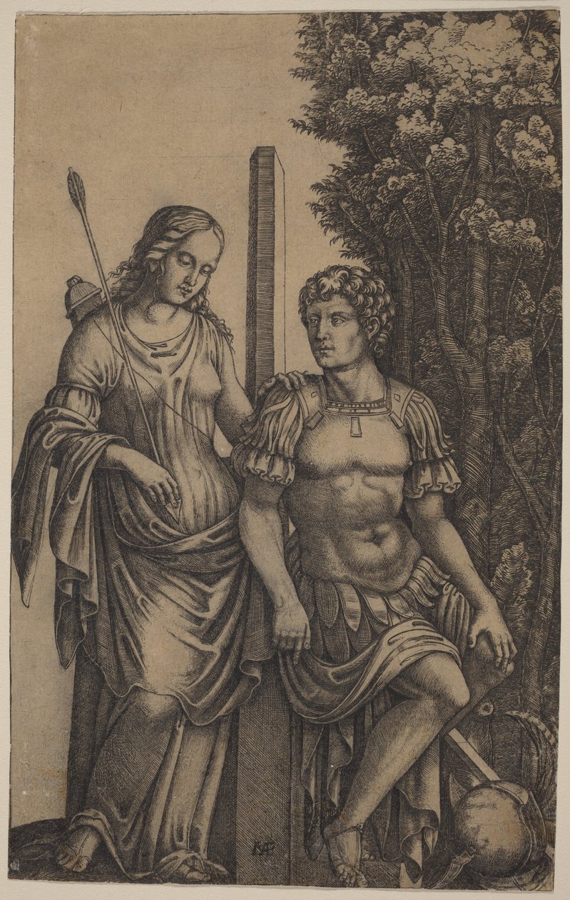 Venus viser sig for Æneas af Marcantonio Raimondi