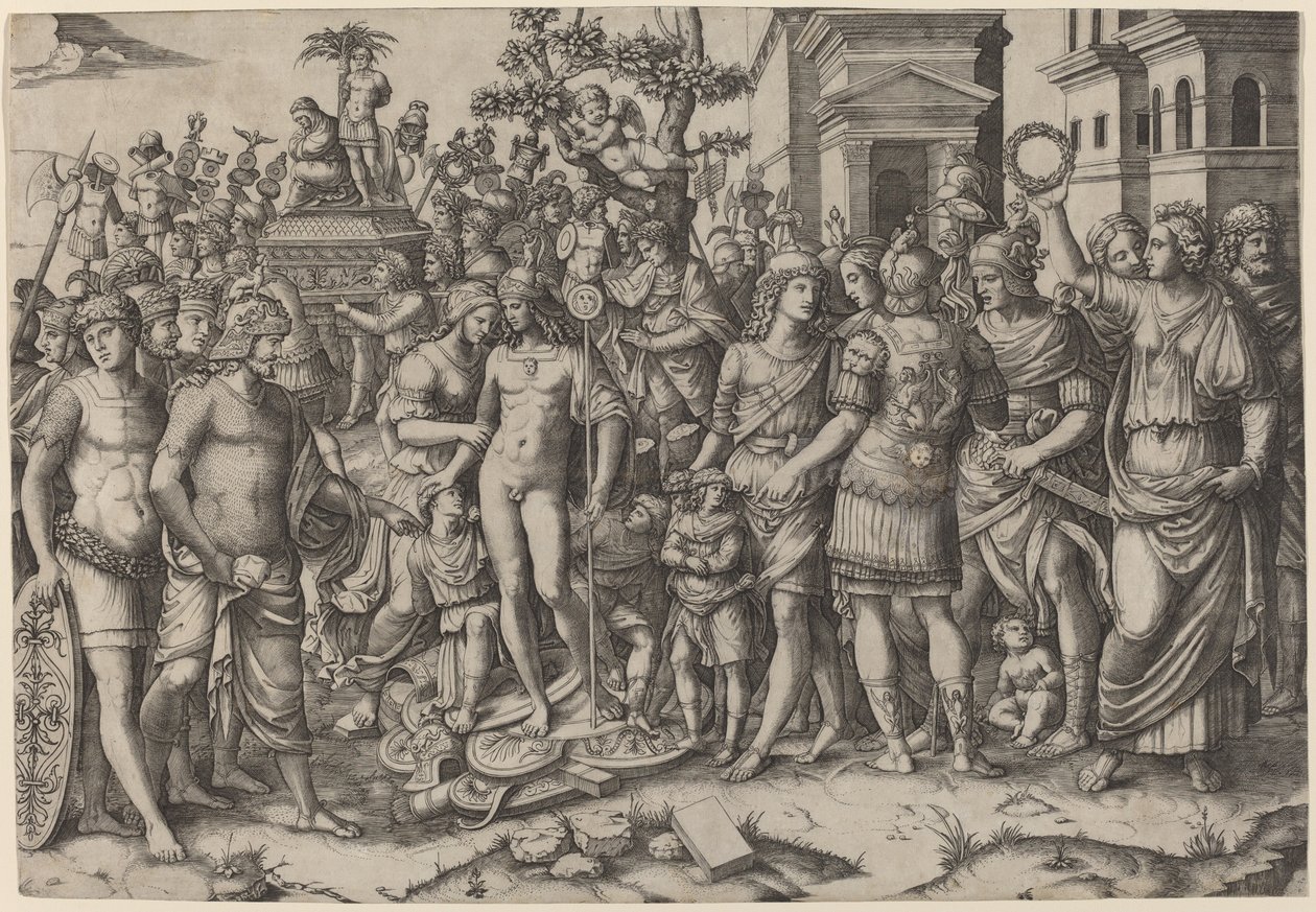 Triumf af Marcantonio Raimondi, after Jacopo Ripanda